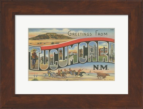 Framed Greetings from Tucumcari Print