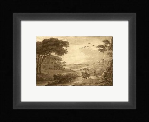 Framed Pastoral Landscape VII Print