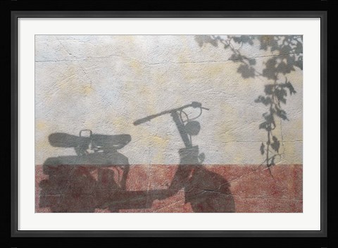 Framed Old Moterbike Shadow Print