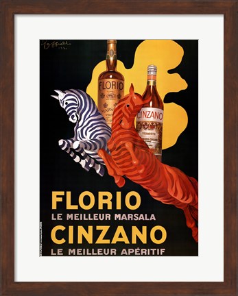 Framed Florio E Cinzano Print