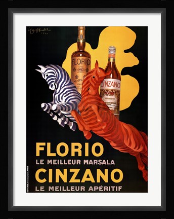 Framed Florio E Cinzano Print