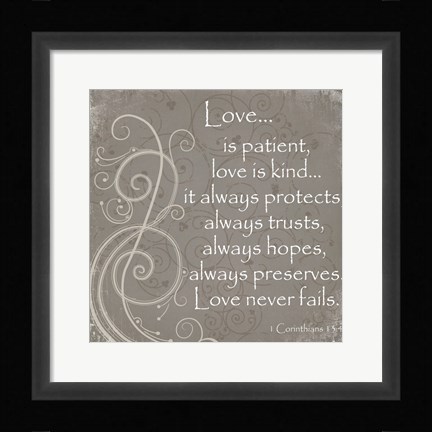Framed Love Quote Print