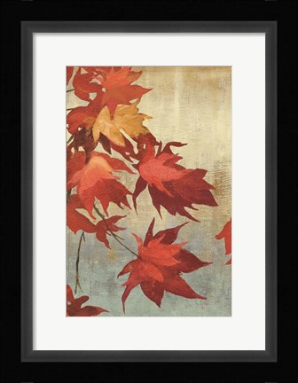 Framed Maple Leaves I Print