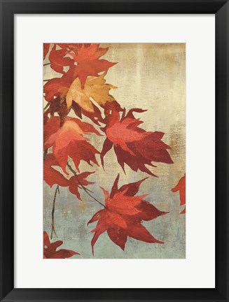 Framed Maple Leaves I Print