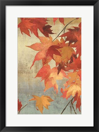 Framed Maple Leaves II Print