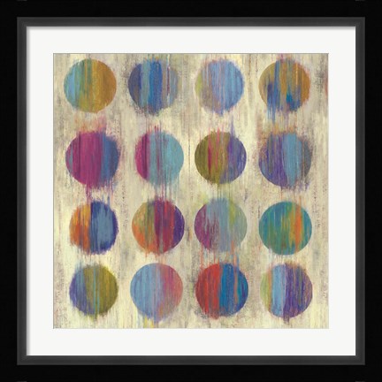 Framed Ikat Dots II Print