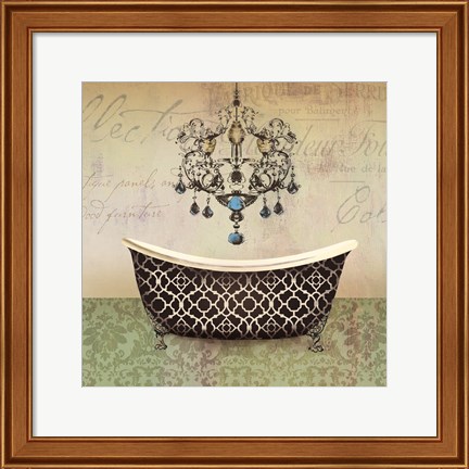 Framed French Vintage Bath I Print