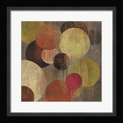 Framed Magenta Bubbles I Print