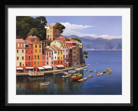 Framed Portofino, Italian Riviera Print