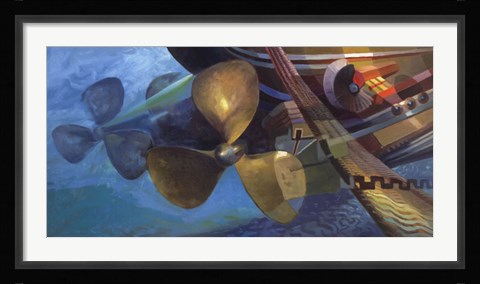 Framed Blu Energy Print