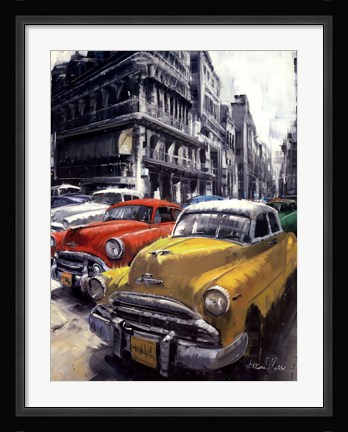 Framed Havana Vintage Classic Cars I Print