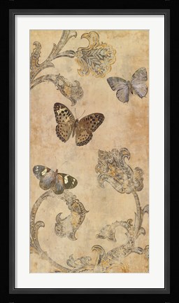 Framed Papillion Decoratif II Print