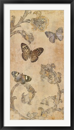 Framed Papillion Decoratif II Print