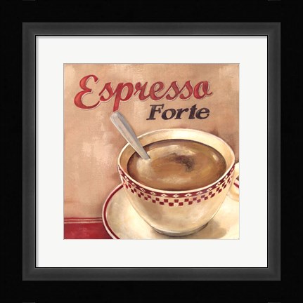 Framed Espresso forte Print