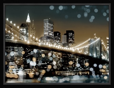 Framed New York Night II Print