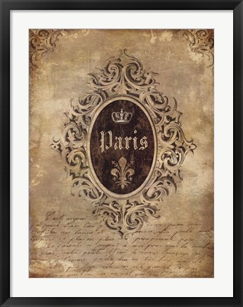 Framed Paris Classique I Print