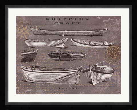 Framed Shipping and Craft I Print