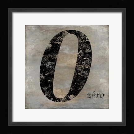 Framed zero Print