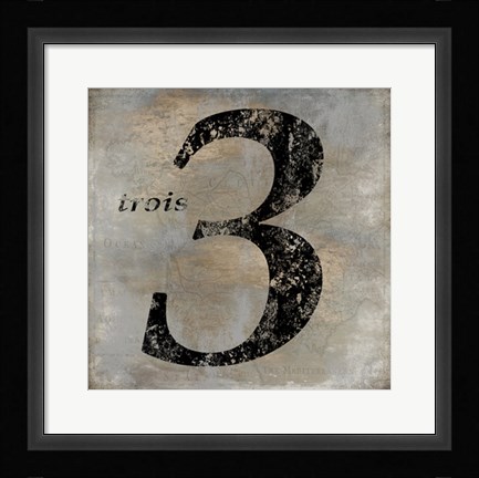 Framed Trois Print