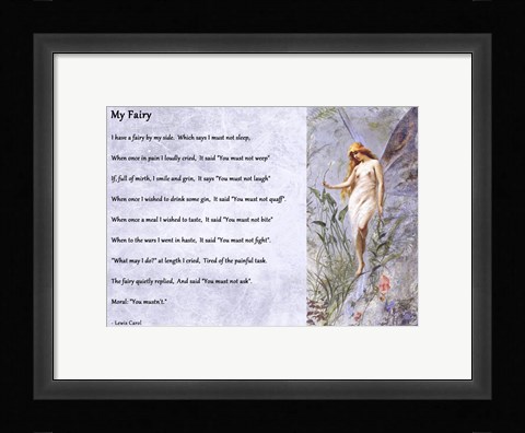 Framed My Fairy by Lewis Carroll - horizontal Print