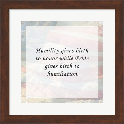 Framed Humility Print