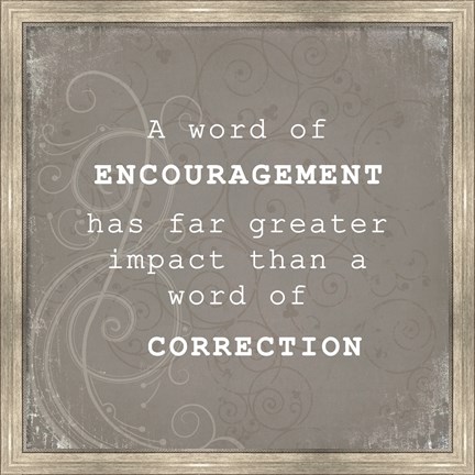 Framed Encouragement Correction Print