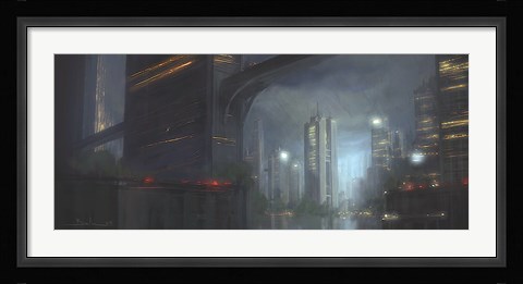 Framed Night City Print