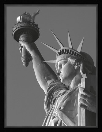 Framed Liberty with Torch Print