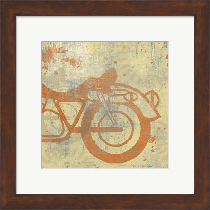 Framed Motorcycle II Print