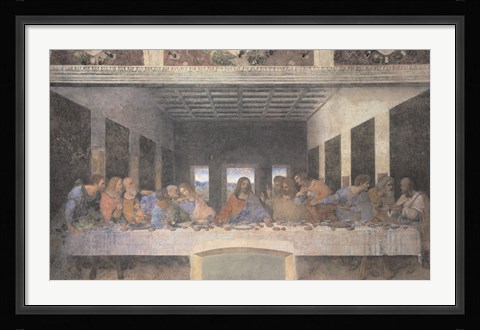 Framed Last Supper, 1498 (post-restoration) Print