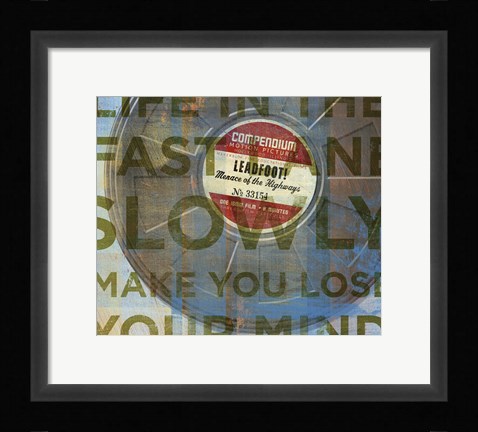 Framed Leadfoot - Menace of the Highways Print