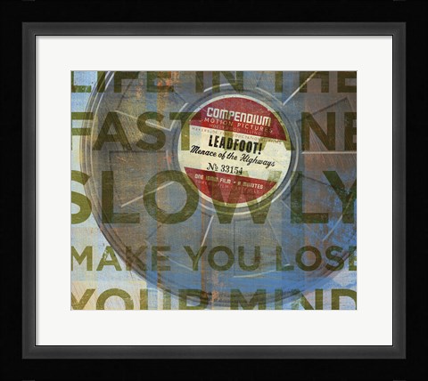 Framed Leadfoot - Menace of the Highways Print