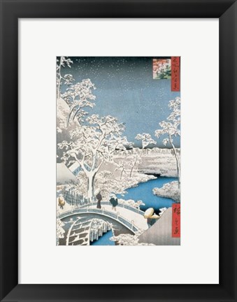 Framed Drum Bridge at Meguro Print