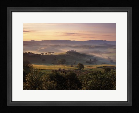 Framed Dawn Mist Rising Print