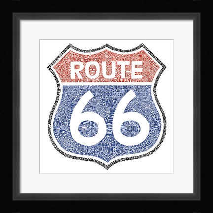 Framed Legendary Route 66 Print