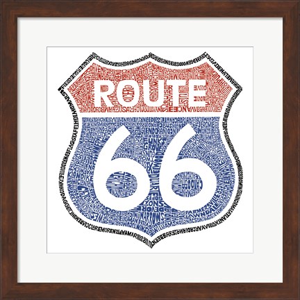 Framed Legendary Route 66 Print