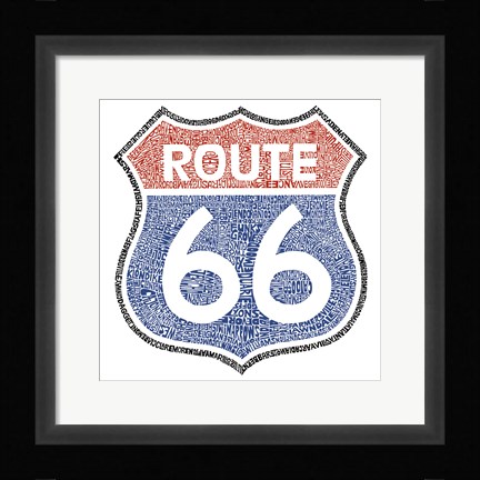 Framed Legendary Route 66 Print