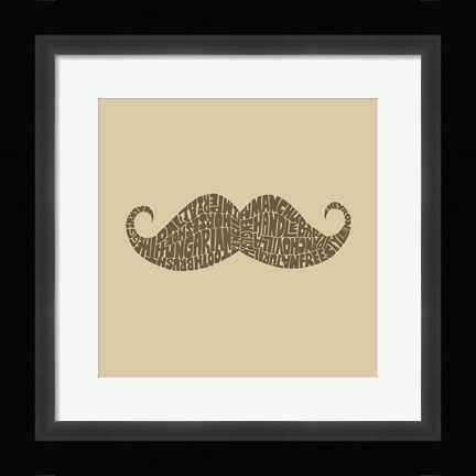 Framed Mustache Styles Print