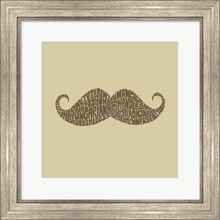 Framed Mustache Styles Print
