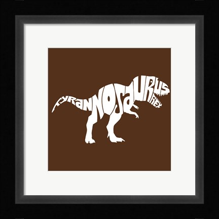 Framed Tyranosaurus Rex Print