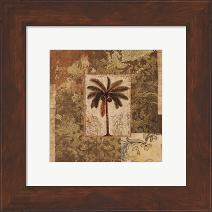 Framed Palm Patchwork I Print