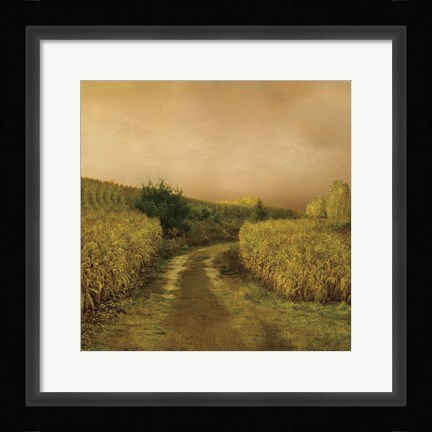 Framed Sunset Cornfield Print