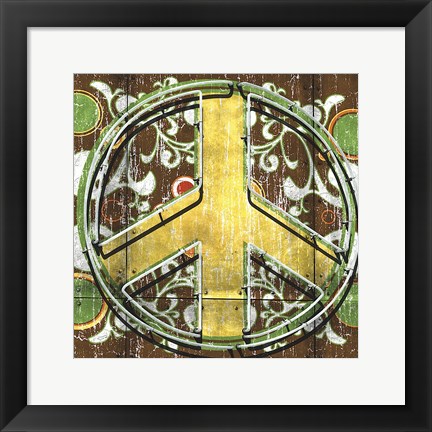Framed Peace 2 (sign) Print