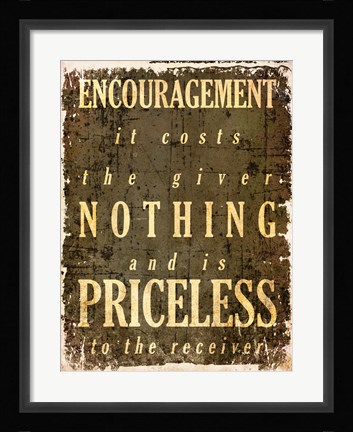 Framed Encouragement Quote Print