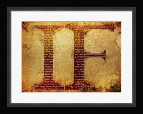 Framed If Quote by Rudyard Kipling Print