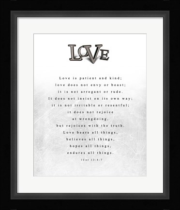 Framed Love Quote Print