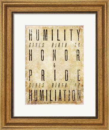 Framed Humility Quote Print
