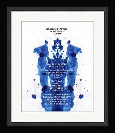 Framed Sigmund Freud on the Topic of Love Print