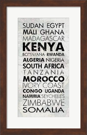 Framed African Countries I Print