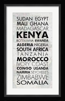 Framed African Countries I Print